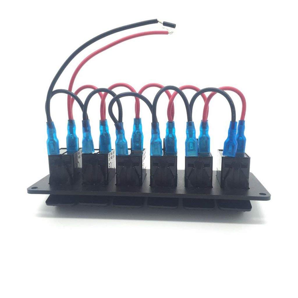 Panel de conmutación impermeable con interruptor basculante para coche, barco, RV Yatch (12 V-24 V)