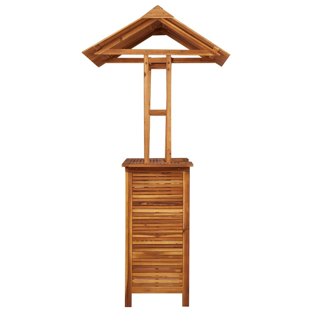 Mobilier de bar d'extérieur avec toit en bois d'acacia massif 122 x 106 x 217 cm