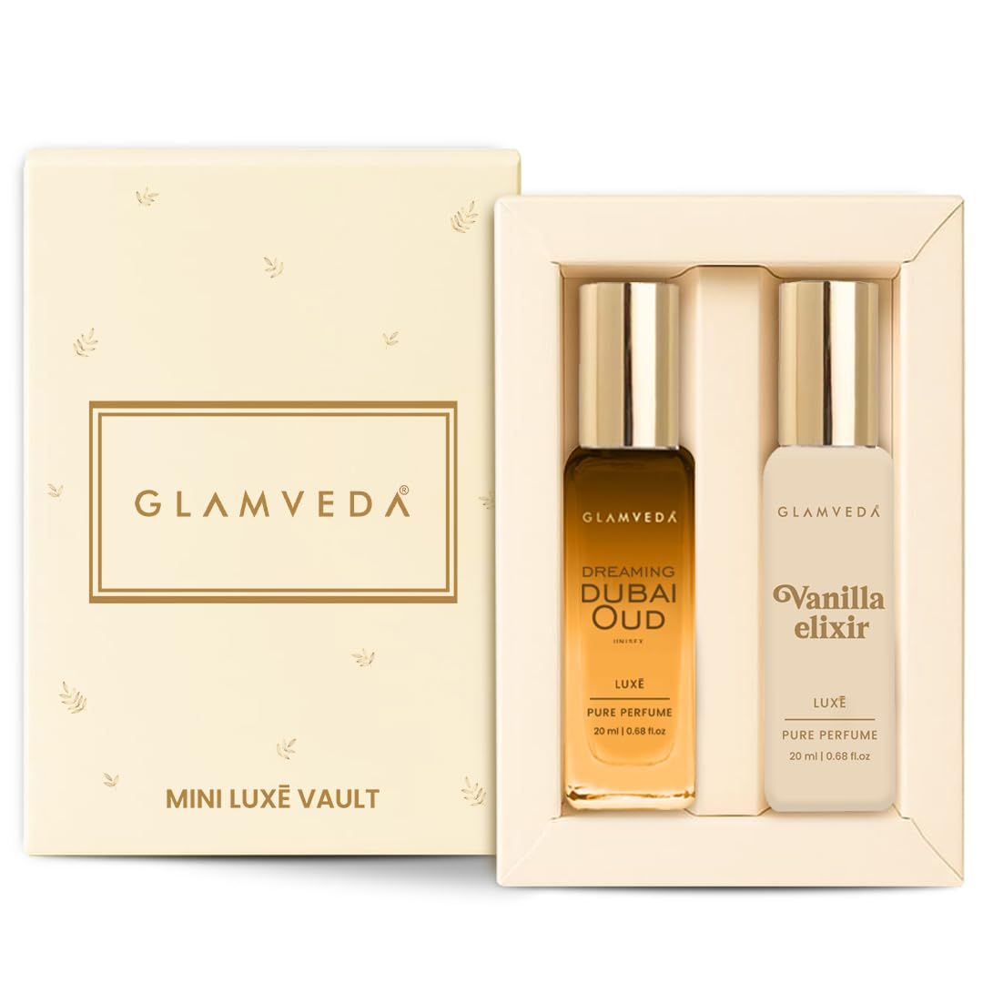 Glamveda Arabian Vanilla Blend | Dreaming Dubai Oud & Vanilla Elixir | Long Lasting 2x20ml Pure Perfume for Man & Woman | with Caramel, Clove & Jasmine | Premium Unisex Fragrance for Men & Women-image-36