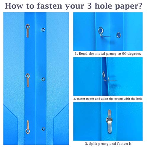 Makhistory Heavy Duty Plastic Folders With Pockets And Prongs - 12 Pack, Extra Tough Pocket Folders Includes Card Slot, Assorted Bright Colors For Letter Size Paper #TOP4