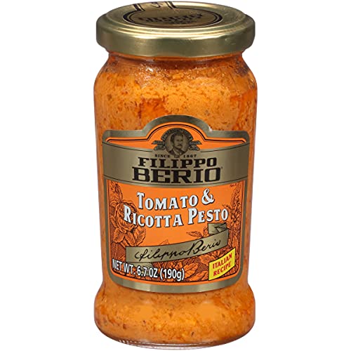 Filippo Berio Pesto, Tomato & Ricotta, 6.7 Ounce Glass Jar #TOP1
