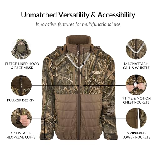 Image of Drake Waterfowl LST Guardian Flex Double Down Eqwader, Waterproof and Breathable Insulated Hunting Jacket