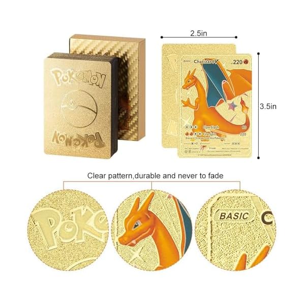Pokemon Karten Gold | Pokemon Karten Schwarz | Pokemon Karten Silber | 165 Stück, Set – Bild 3