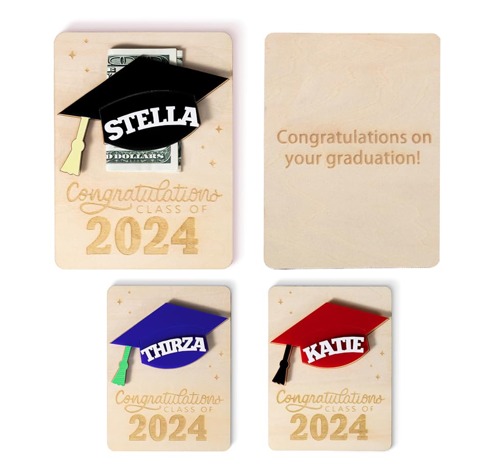 Graduation Money Holder Custom Name Grad Quotes Graduation Cap Money Holder Personalized Class of 2024 College Graduation Money Holder High School