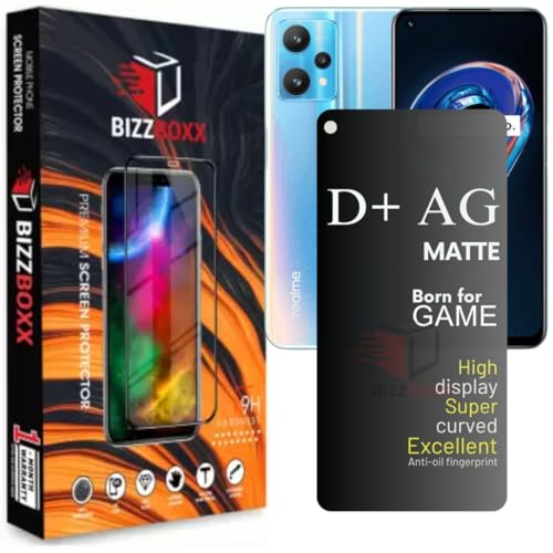 Image of Compatible With realme 7i, 8i, 9i, 9 Pro 5G D+ AG Matte Tempered Glass Screen Guard Protector Anti-Fingerprint Gaming Special With Camera Cut (Realme 7i, 8i, 9Pro)- Pack of 1