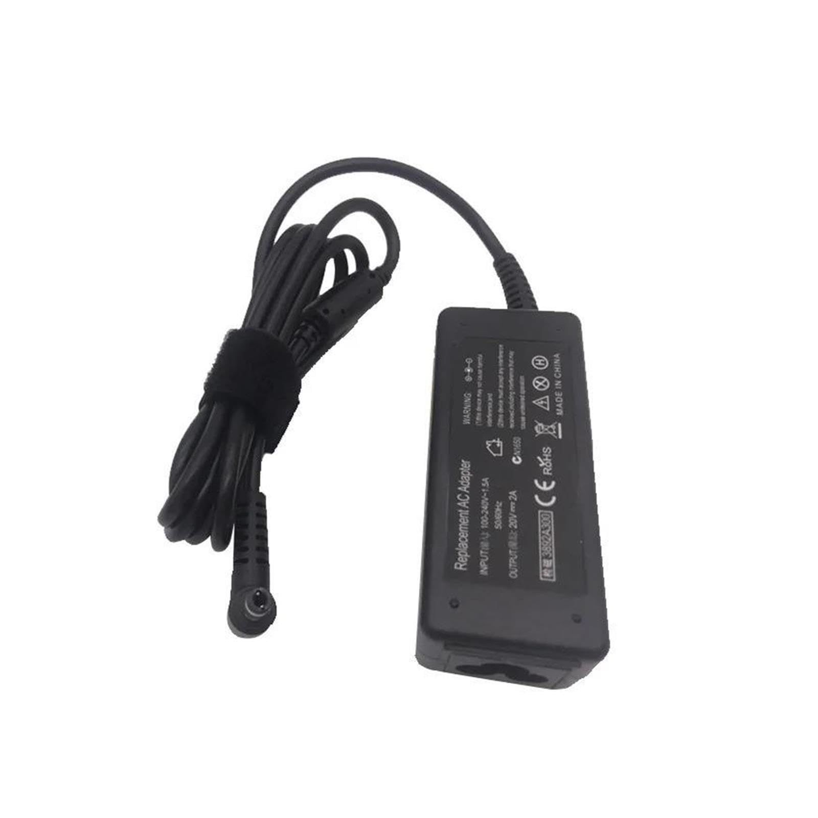 Cargador De Vuelta De 20V 2A 40W 5,5 * 2,5 Mm, Compatible con ThinkPad, Compatible con IdeaPad, S10 X110 X120 X130 U310, Compatible con MSI, U100 U90 U100 U110 U120(with US Plug)