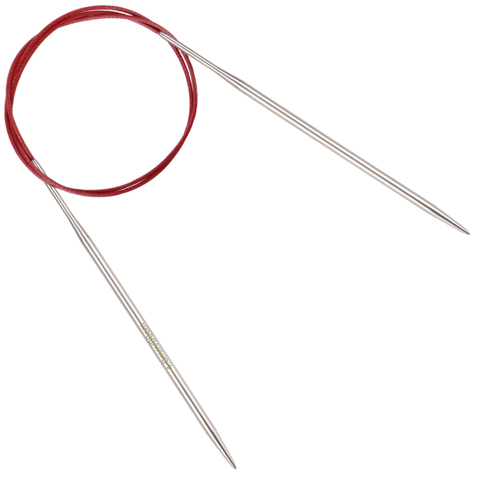 Reessy 4mm Circular Knitting Needles 80 cm Long, Stainless Steel Round Knitting Needle with Flexible Cable