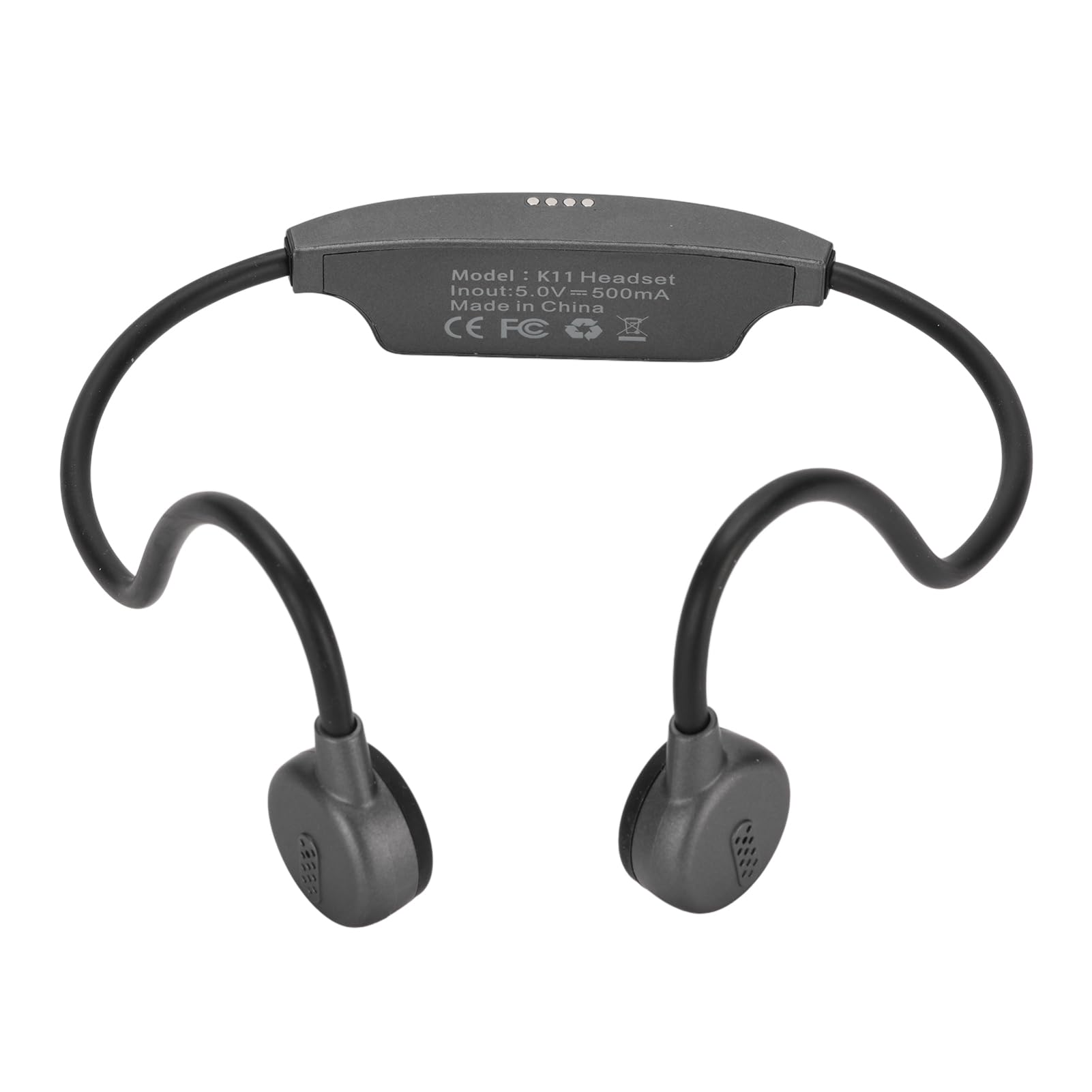 PUSOKEI Casque à Conduction Osseuse Bluetooth 5.3 Écouteurs sans Fil (Grey)
