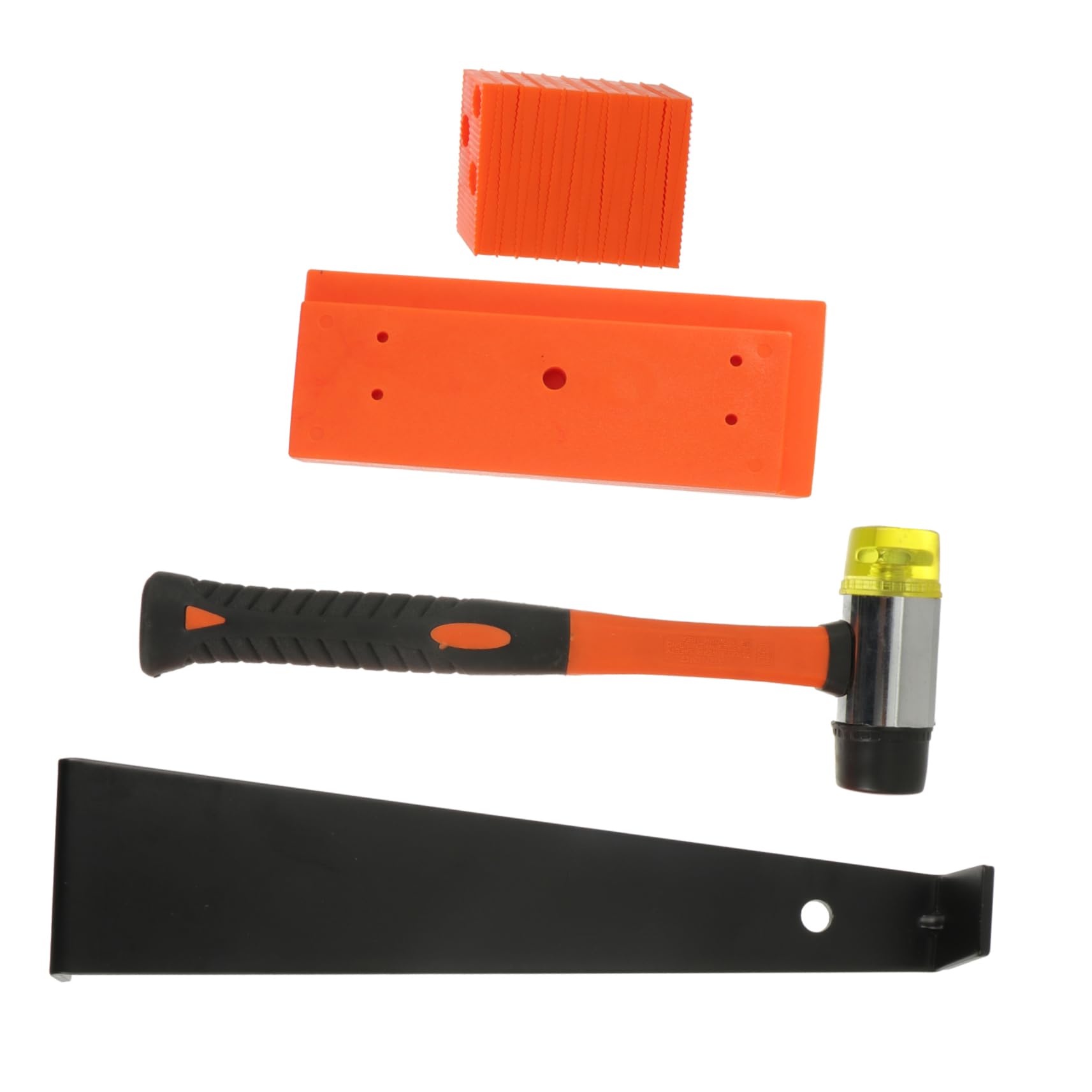 Herramienta de Instalación de Suelos Laminados de Madera 43 Piezas | 1 Juego para Montaje Doméstico, Incluye Mazo, Cuñas, Barra de Arrastre y Bloque de Golpeo