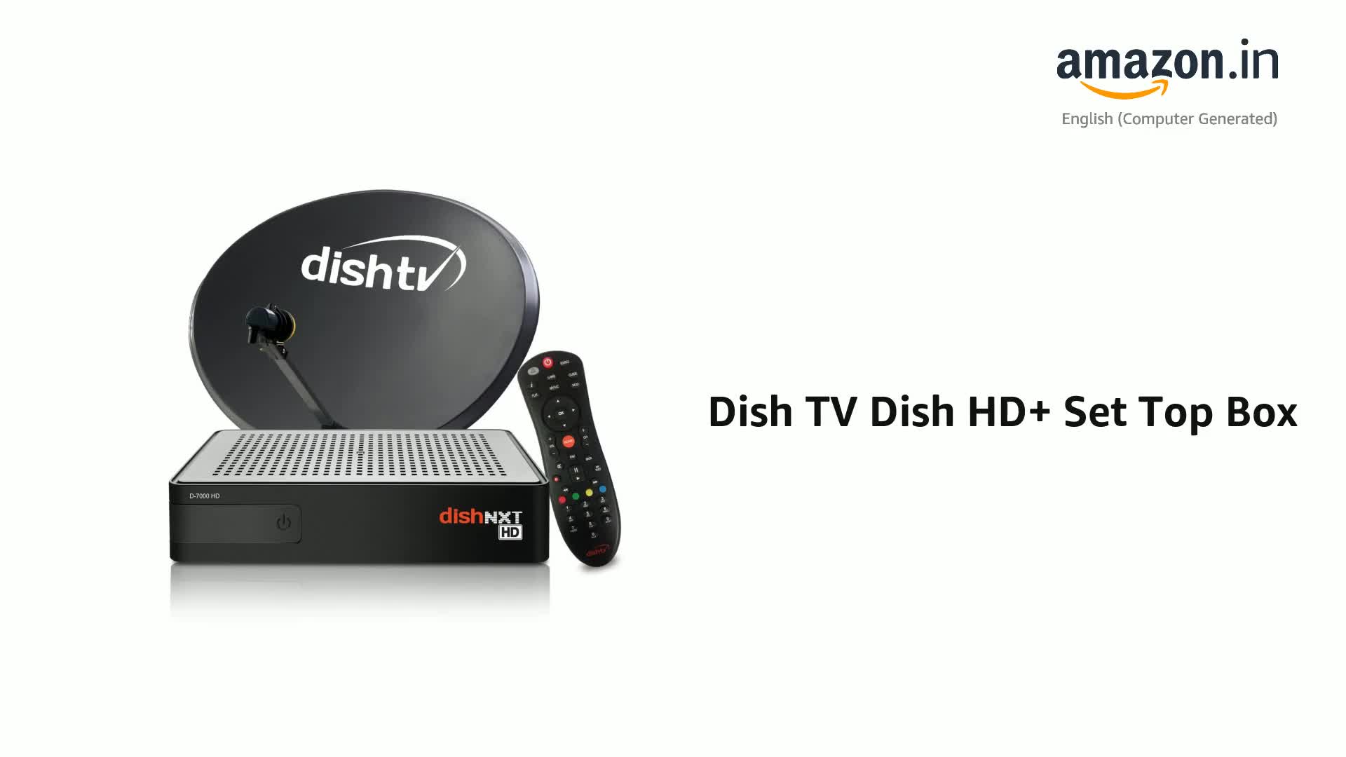 Dish TV Dish HD+ Set Top Box with One Month Kannada Pack and HD