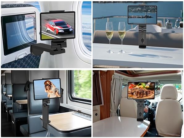 Soporte Universal para Tablet de Viaje, Giratorio 360°, para Avión miniatura 9