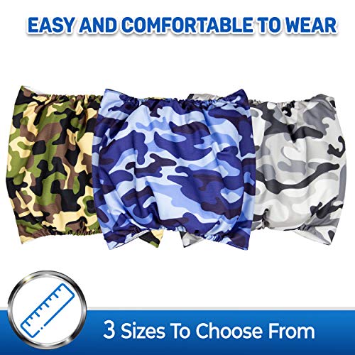 Image of PET MAGASIN Male Dog Belly Manner Band Wraps Nappies (3 Pack) (Large, Camo)