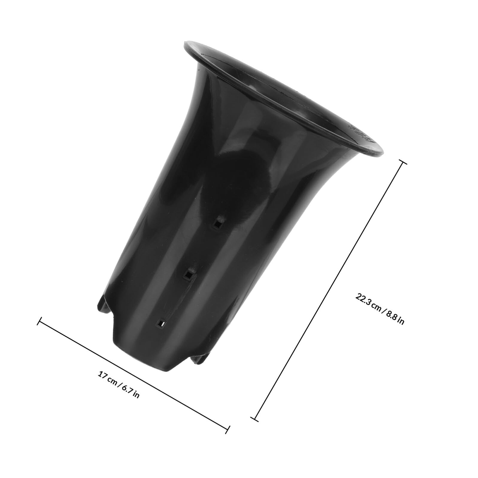 DOITOOL 10 Pcs Pots de Plantation pour Orchidées Noirs en Plastique Épais Contrôle des Racines, Design Simple et Surface Respirante, pour Jardin et Intérieur