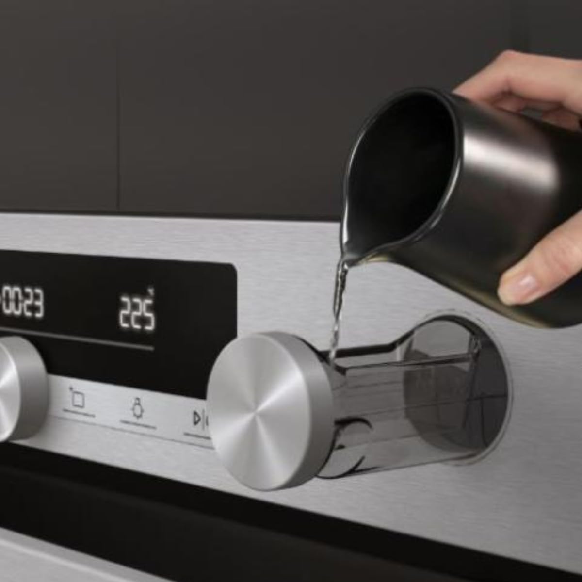 Four électrique multifonction Hisense O643PX, encastrable, 77 litres, 60 cm, combiné, vapeur, fonction pizza 300°, pyrolyse, couleur inox, classe énergétique A+