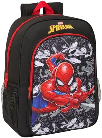 Spider-Man School Backpack for Kids, Children's Backpack Adaptable to Prams, Ideal for School-Aged Children, Comfortable and Versatile, Quality and Durability, 33 x 14 x 42 cm