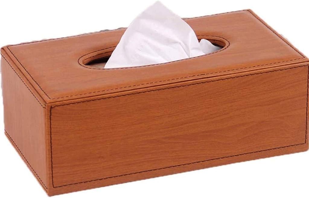 Leather Rectangular Tissue Box Holder for Home, Office, Car Decoration