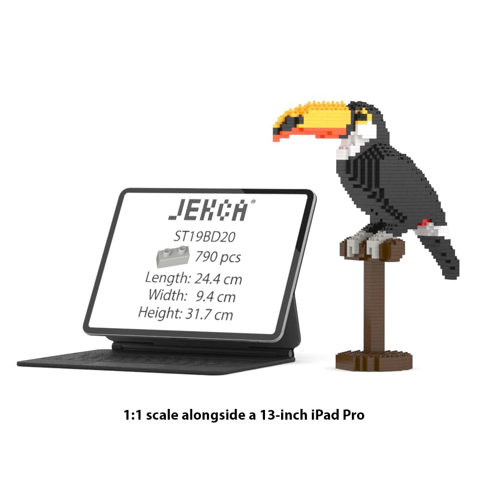 JEKCA | Toco Toucan 01S | Tucan | Esculturas de Animales de Bloques de construcción