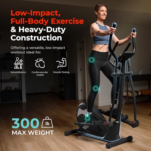 Image of Sunny Health & Fitness Elliptical Machine with Extended Stride, Ultra Quiet 300 lbs Capacity Cross Training Cardio Fully Body Exercise for Home, Sunny Fit App Access, Optional 12 inch or 16 inch Stride Length