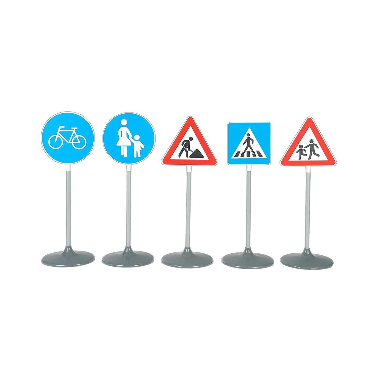 Theo Klein 2993 Traffic Sign Set 5 pieces I Practise signs for teaching little cyclists and scooter drivers about traffic rules I Toys for children aged 3 and over
