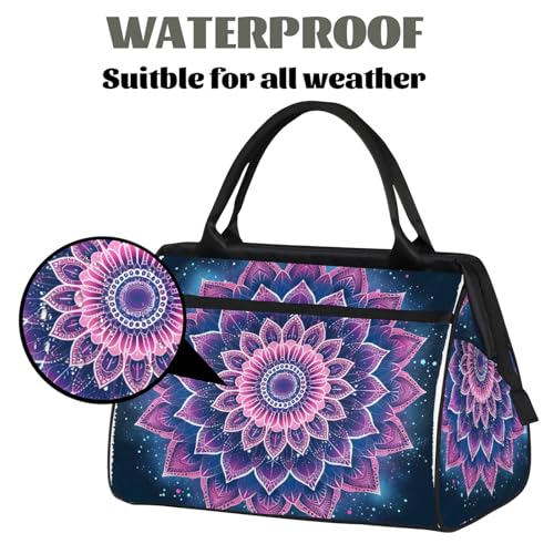 Overnight Weekender Bag for Women Men Ethnic Mandala Complex Waterproof Carry On Travel Duffel Bags with Zipper Lightweight Sports Gym Bag Luggage Workout Handle Bags for Traveling Yoga Camping3