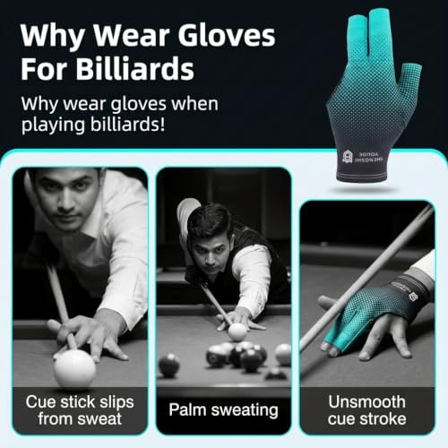 Image of PROBEROS Fingerless Billiards Glove Breathable for Cue Control