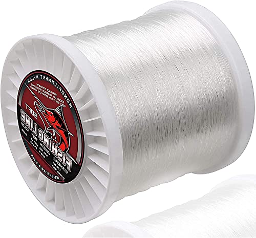 Big Game Monofilament Fishing Line, Fishing Line Nylon String Clear Fluorocarbon Strong Monofilament Fishing Wire for Saltwater Freshwater