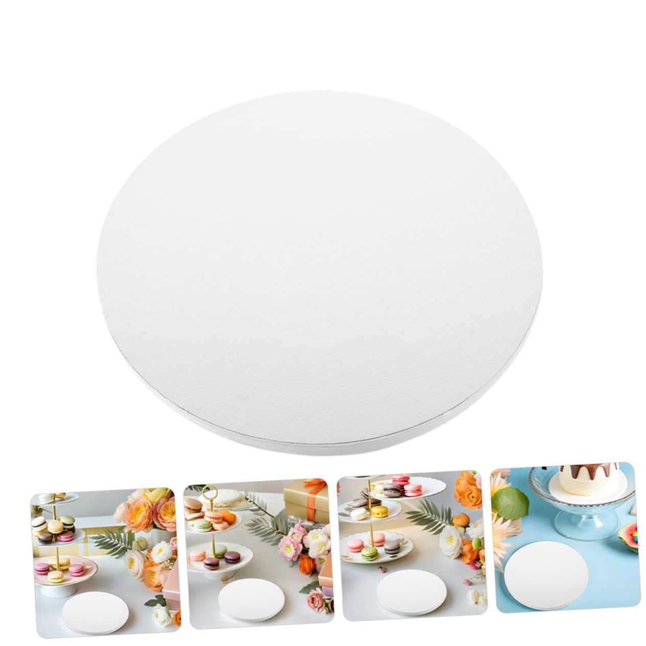 Healifty Plateaux à Gâteaux Ronds 10 Pouces en Carton Épais, Lot 7
