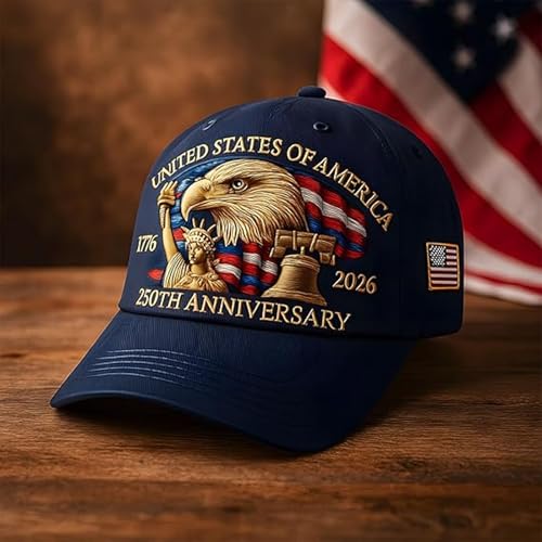 Gorra Patriótica Bordada Retro Ajustable miniatura 3