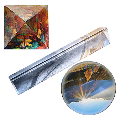 Unime Clear Crystal Ball Crystal Pyramid Optical Crystal Glass Triangular Prism For Teaching Light Spectrum Physics And Photo Photography Prism Art Decor #TOP1
