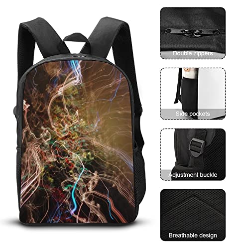 Sac à dos à la mode imprimé 3D solide pour écoliers - 7