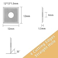 Vista 2 de Insertos de carburo de esquinas cuadradas K1215-0.472 in 4 bordes