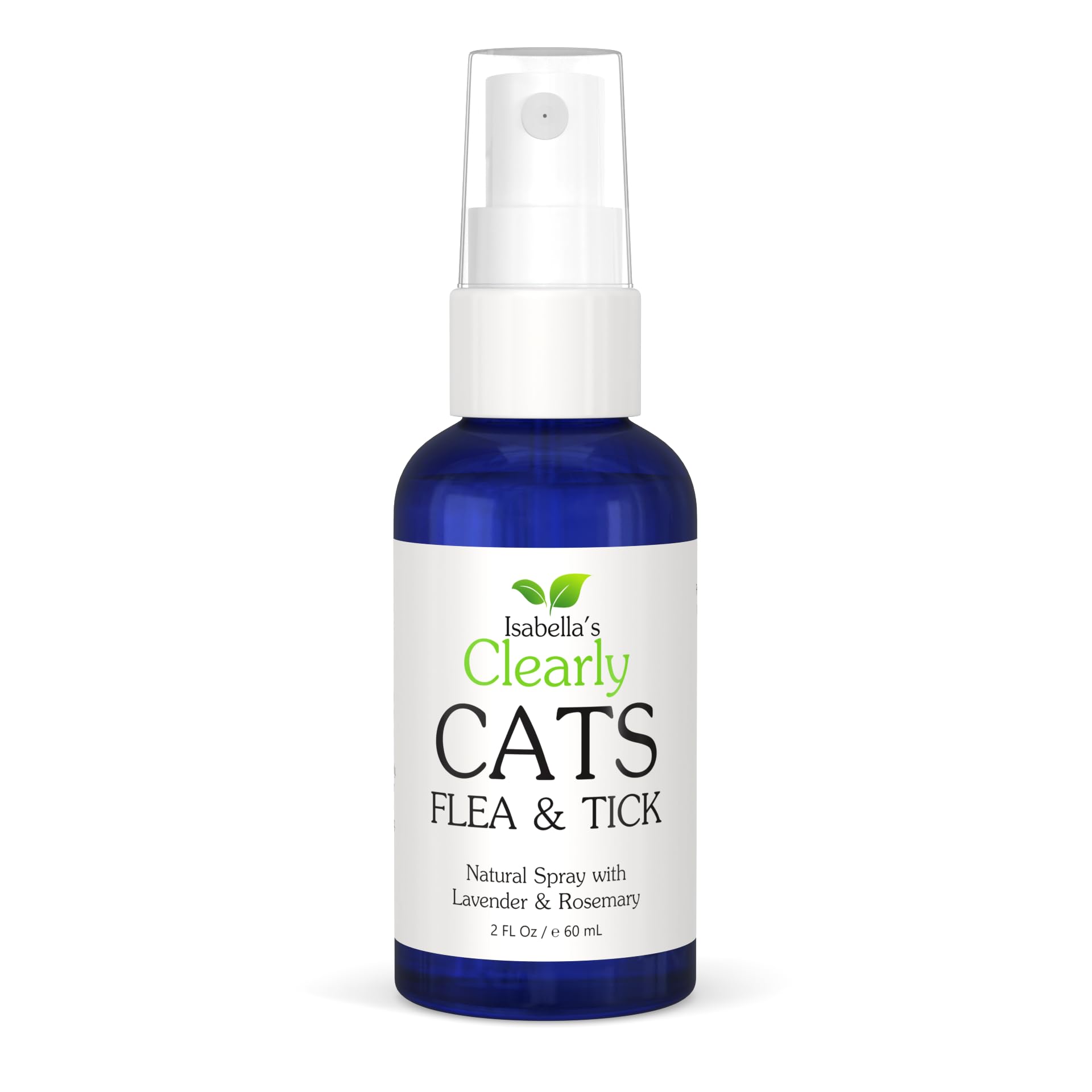 Isabella's Clearly Cats | Ticks and Fleas Product with Rosemary and Lavender | Topical Spray for Cats. Smells Great. Made in USA.