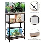 Aquarium Stand, 10 Gallon Fish Tank Stand with Storage, 3 Tier Metal Frame Cabinet Suitable for Fish Tank, Turtle Tank, Rustic Brown (10 Gallon) - Image 3