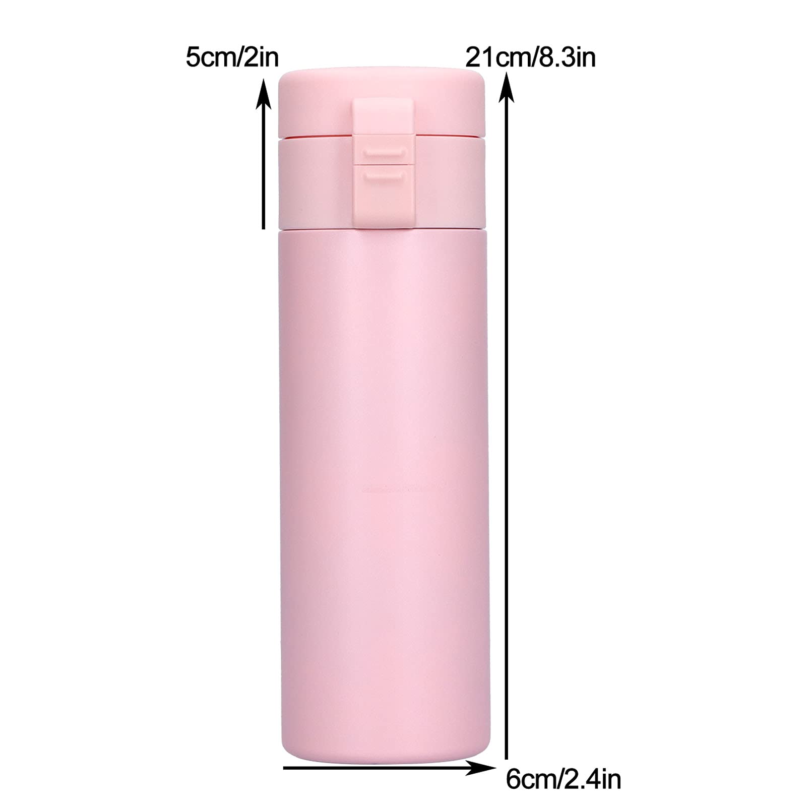 Cocoarm Mini Taza de Agua, Taza de Vacío de Acero Inoxidable de 410 Ml, Térmica de Doble Pared con Tapa de Bloqueo a Prueba de Fugas, Retención de Calor de 6 Horas, para Viajes, Oficina, Coche,