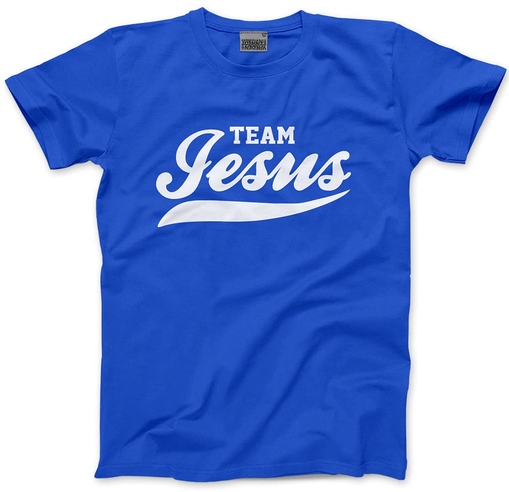 Hotscamp Men's Blue Team Jesus Unisex T-Shirt - Large