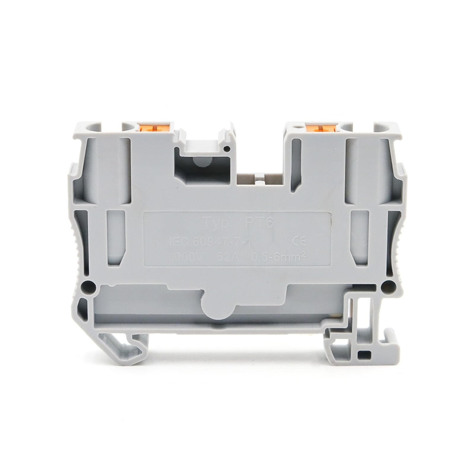 50 Stück PT 6 Federklemmenblock 6 mm DIN-Schiene sichere elektrische Verbindungen Industrie(PT-6-50 PCS-BLUE)