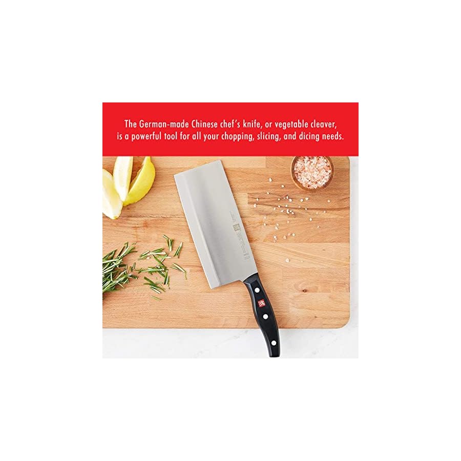ZWILLING-Twin-Signature-7-inch-Chinese-Vegetable-Cleaver-Razor-Sharp-Made-in-Company-Owned-German-Factory-with-Special-Formula-Steel-perfected-for-almost-300-Years-German-Knife ZWILLING Twin Signature 7-inch Chinese Vegetable Cleaver, Razor-Sharp, Made in Company-Owned German Factory with Special Formula Steel perfected for almost 300 Years, German Knife