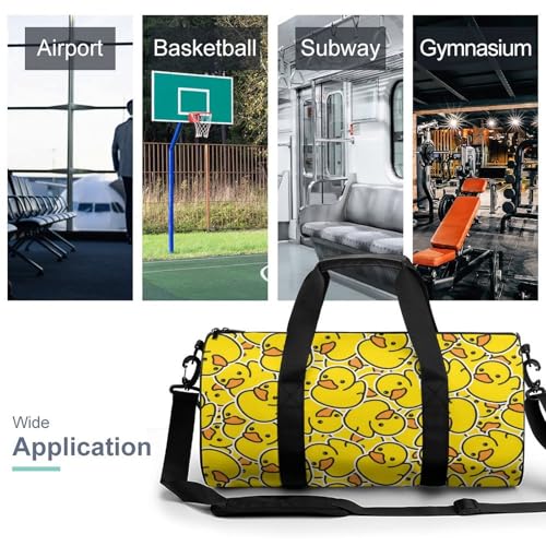 Cute Many Ducks Sport Gym Bags Wterproof Bags Small with Wet Pocket for Men Women Dance/Travel3