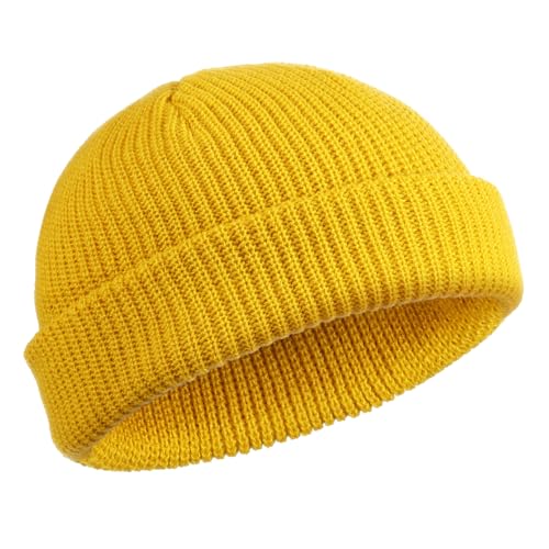 Ya en mundofriki.es: SATINIOR Gorro de Arrastre Ggorro de Reloj de Vellón Gorro de Invierno con Tapa de Calavera Enrollable Unisex (Amarillo)