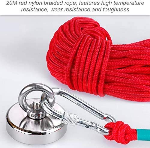 Anpro-Round-Neodymium-Eyebolt-Fishing-Magnet-with-66ft-Red-Rope-Super-Power-N52-Pulling-Force-330LB150KG-Perfect-for-Magnet-Fishing-and-Salvage-in-River