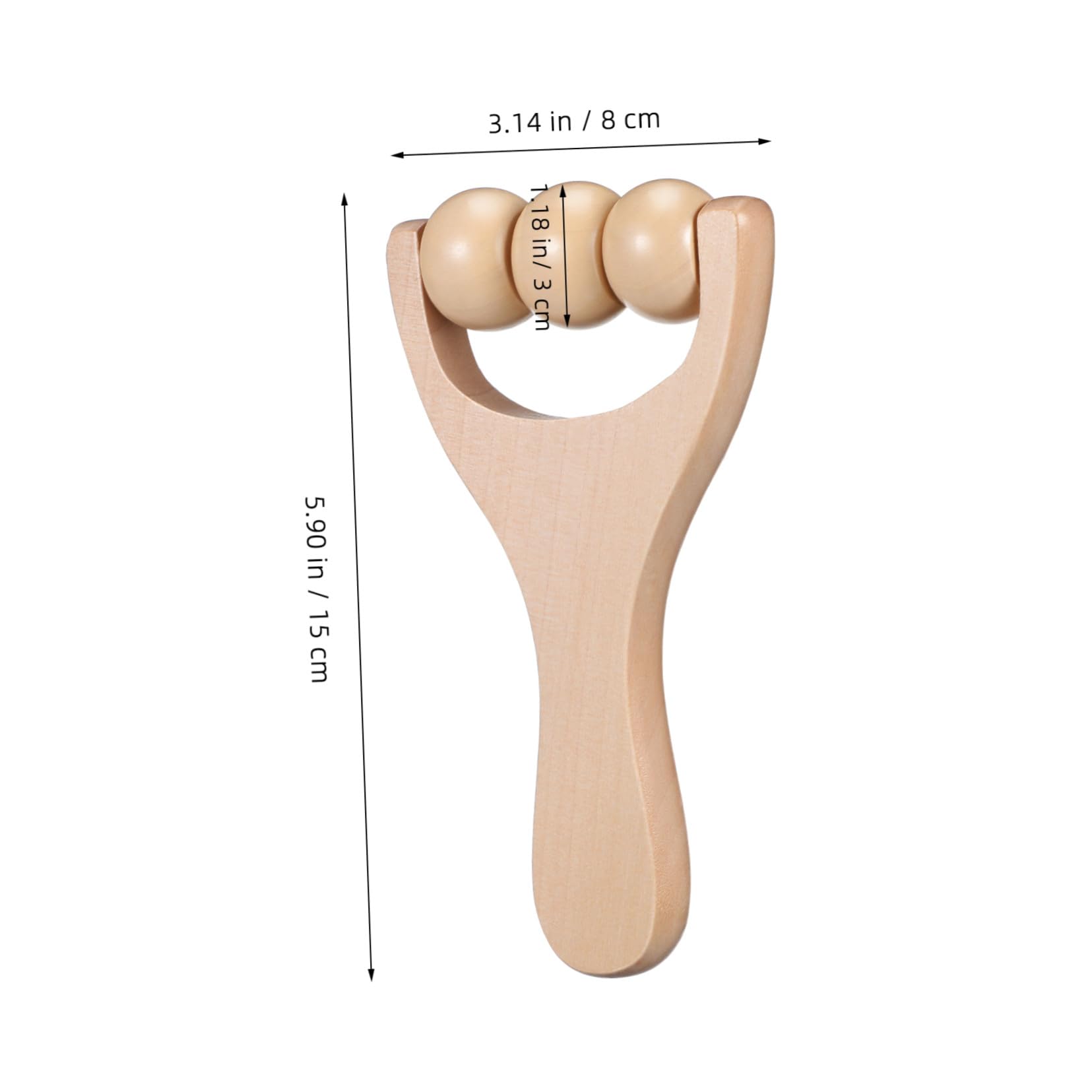 Mikinona Masajeador de Pies y Cuello Compacto 2 Piezas Rodillos de Madera Ergonómicos para Masaje de Hombros, Puntos de Acupuntura, Uso Doméstico y Portátil, Herramienta Profesional