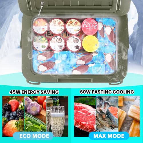 Image of 12 Volt Refrigerator, 11QT Mini Portable Car Fridge, Freezer Compressor Electric Cooler -4℉~68℉, 12 /24V DC 100-240V AC for Truck Van RV SUV Travel Camping Road Boat Trips