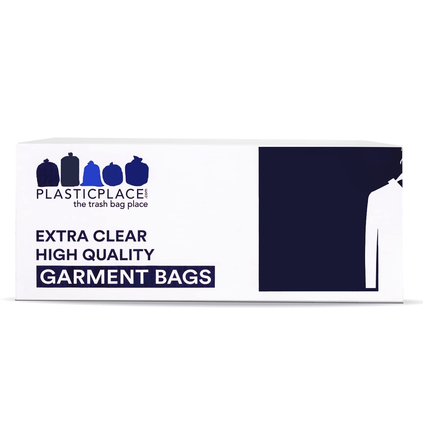 PlasticplaceMil Garment Bags, Clear, 240 Count