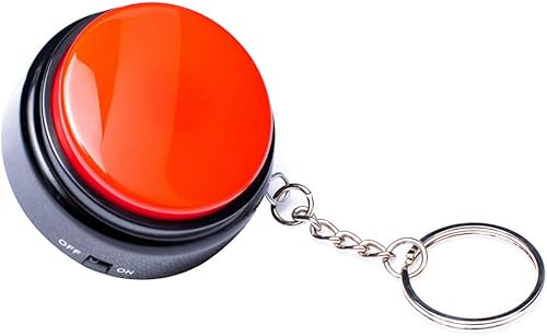 Botón de conversación grabable con llavero, grabación de voz de 30 segundos, botón de sonido para grabar tus propias palabras