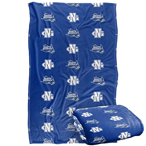 North Georgia Nighthawks Blanket, 36"x58", Logo Pattern, Super Soft Throw