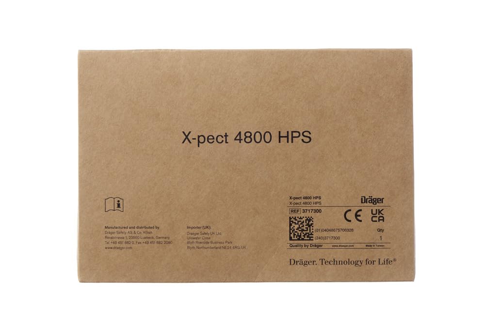 Dräger Korbschutzbrille X-pect 4800 HPS für HPS Helme 4100/4300/4500/6200 | Vollsichtbrille mit Doppelscheibe aus Acetat/Polycarbonat - schwer entflammbares HPS-Brillenband - Anti-Beschlag/-Kratz.