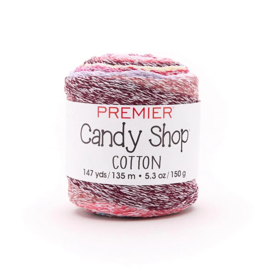 Candy Shop Cotton Yarn, Ideal Knitting & Crochet Supplies for Handmade Bags, Bulky Weight, Grape Fizz