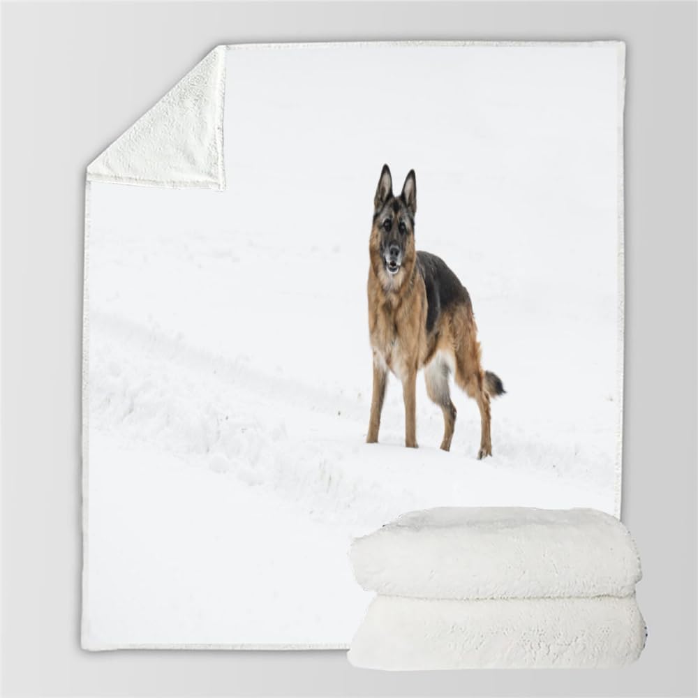 Couverture Chien de Berger 3D Plaid Polaire 180x200 Chien Doux Microfibre Couverture en Flanelle Animal Couvertures et Plaids Chaud pour lit Jeté de Canapé m1201
