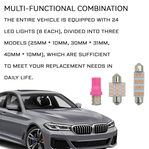 Kit luces interiores LED para carro 20 piezas T10 miniatura 4
