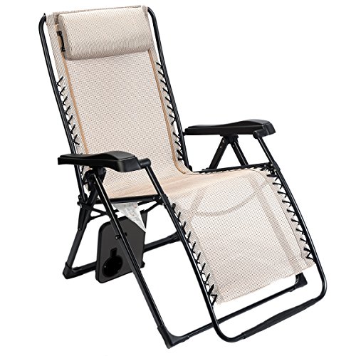 Timber Ridge Zero Gravity Chair Oversized Recliner Folding Patio Lounge Chair 350lbs Capacity Adjustable Lawn Chair with Headrest for Outdoor, Camping, Patio, Lawn